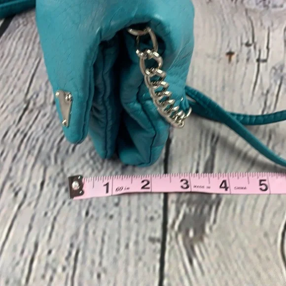 CANDIE’S Teal Soft Shoulder/Wristlet/Clutch Bag - Picture 8 of 17